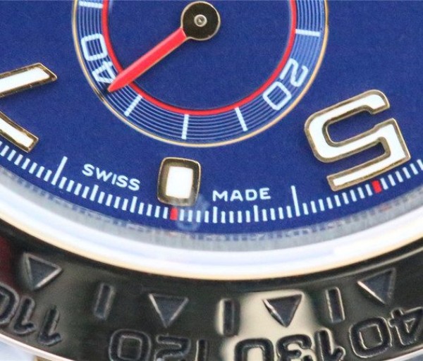 Replica Rolex Daytona 116523 Thick YG Wrapped Blue Dial Numerals Markers SS/YG Bracelet A7750 - Top club