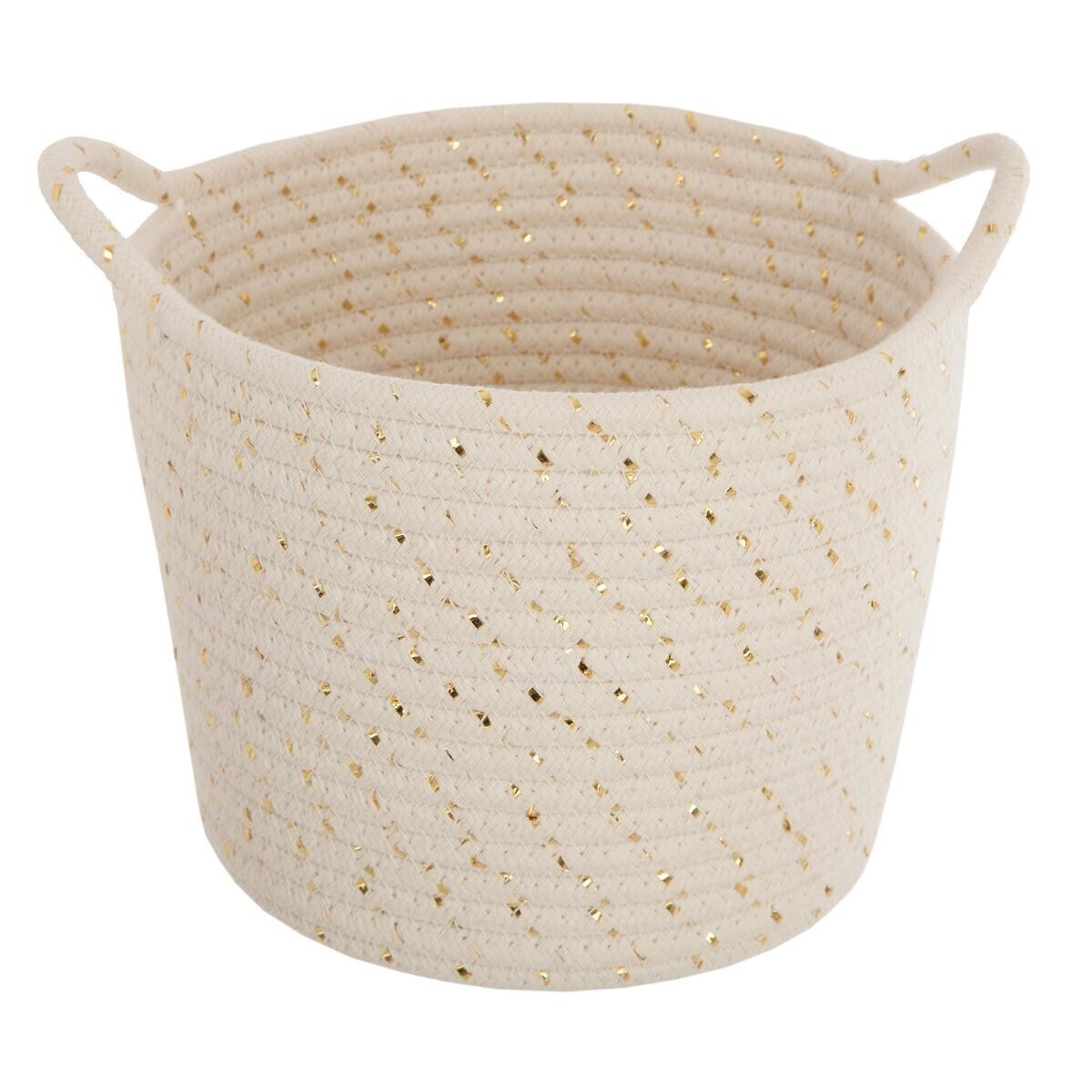 Set of 3 baskets "Lurex" Beige, D.19.5/22/24 cm
