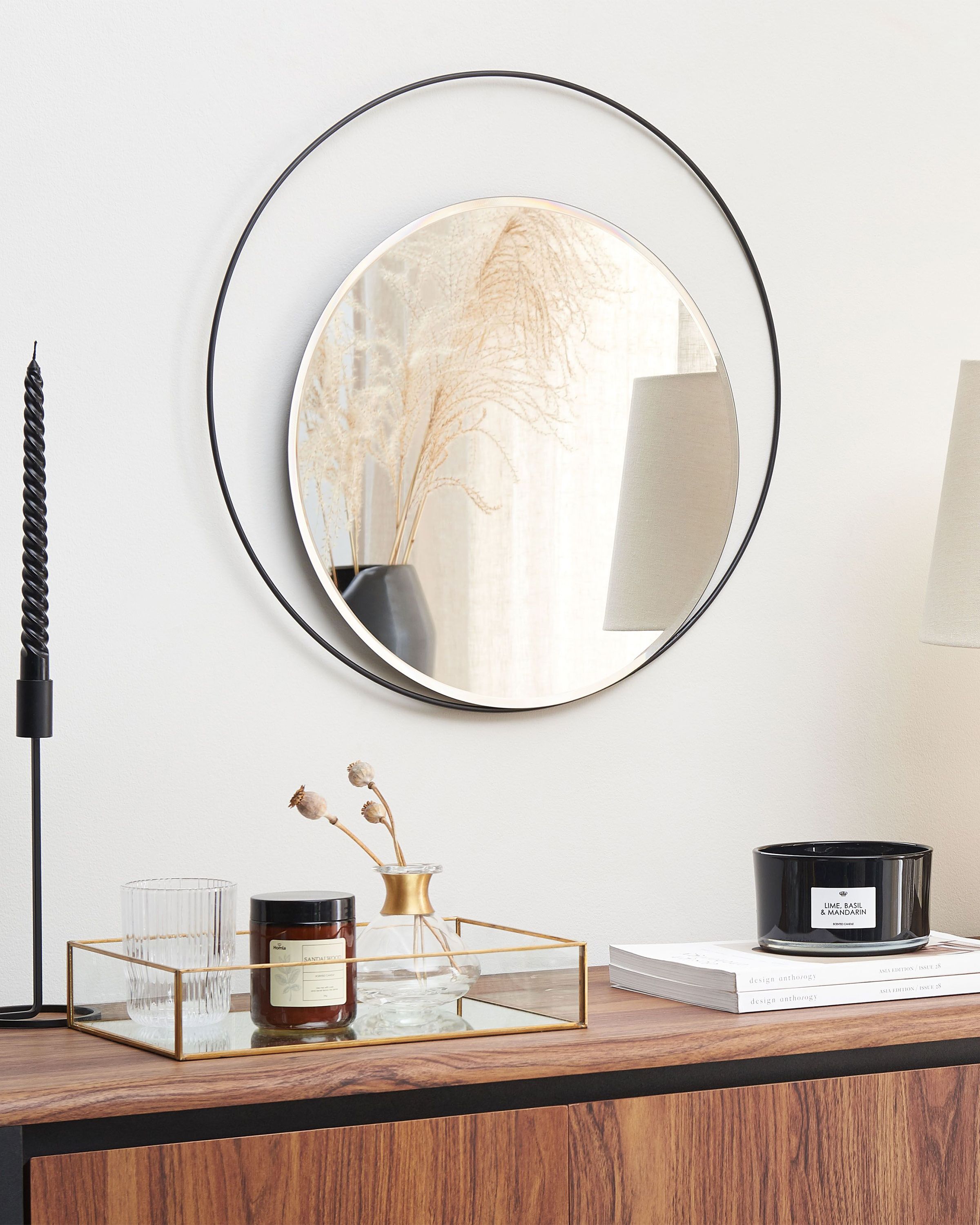 Wall Mirror AGDE 50 cm 50 cm Metal Black