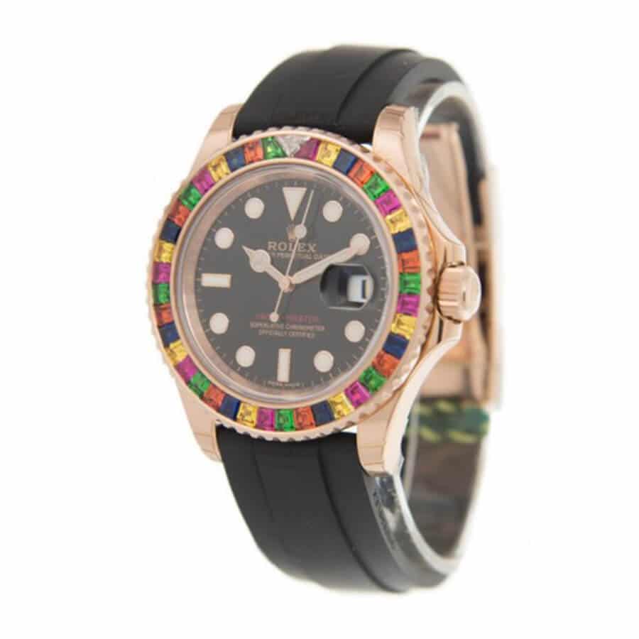 Rolex Perpetual Yacht-Master Gem-Set Bezel 116695 SATS Replica - Elite Watch Atelier