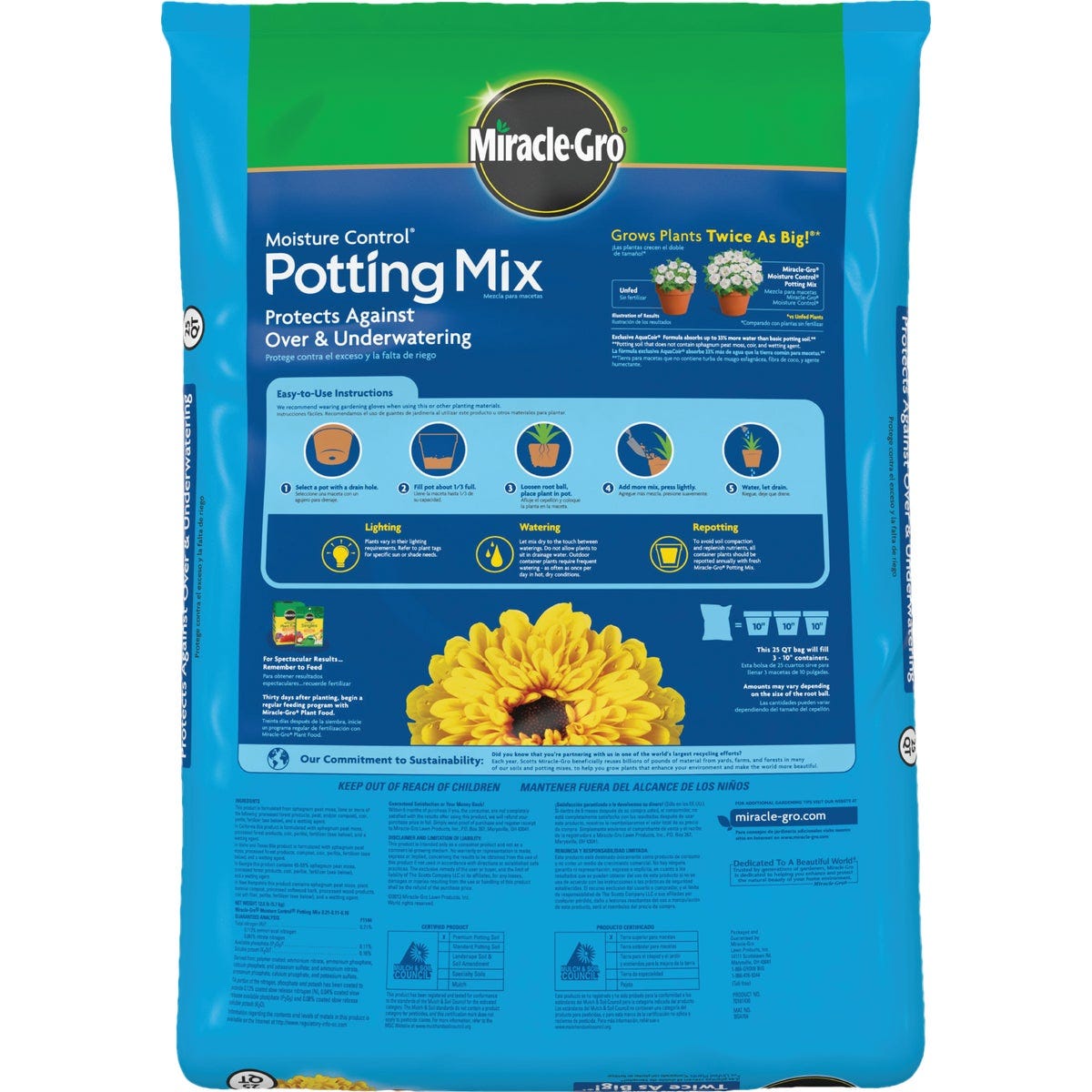 Miracle-Gro Moisture Control 25 Qt. Potting Mix