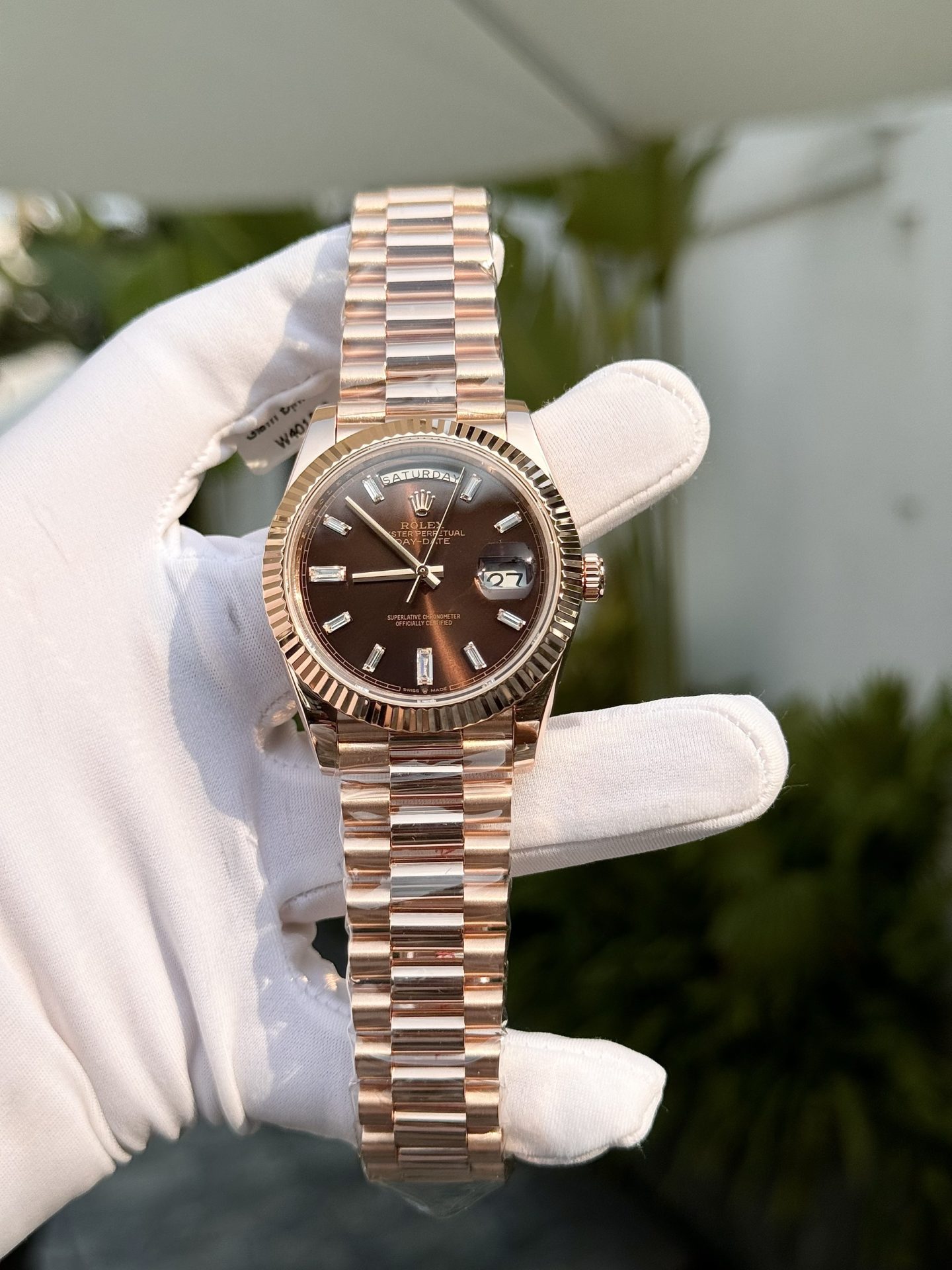 Rolex Replica Watch Day-Date 228235 Gold Wrapped Chocolate Dial GM Factory 40mm - Top club