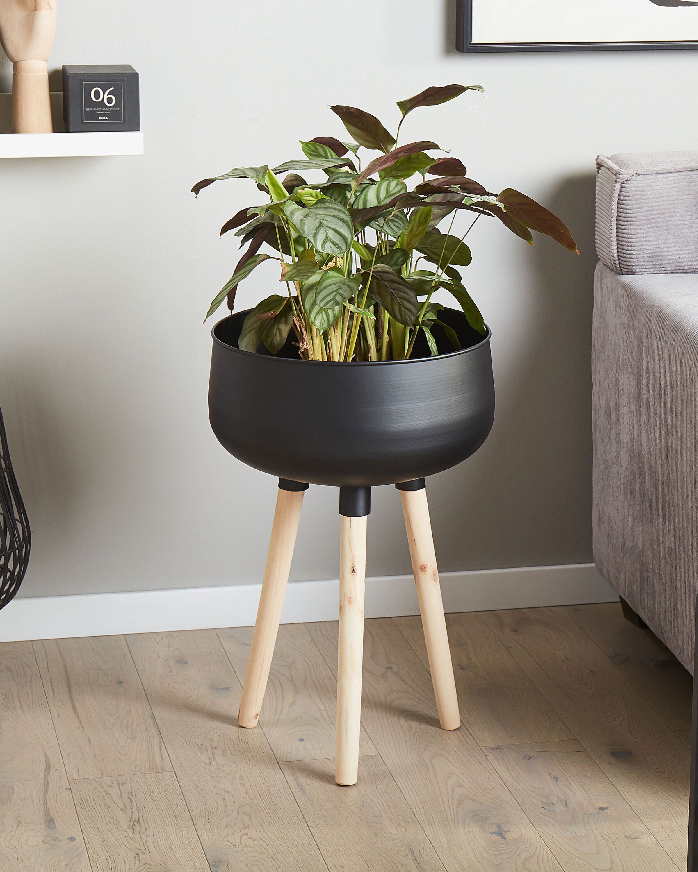 Elevated Plant Pot AGROS Metal 35 cm Black
