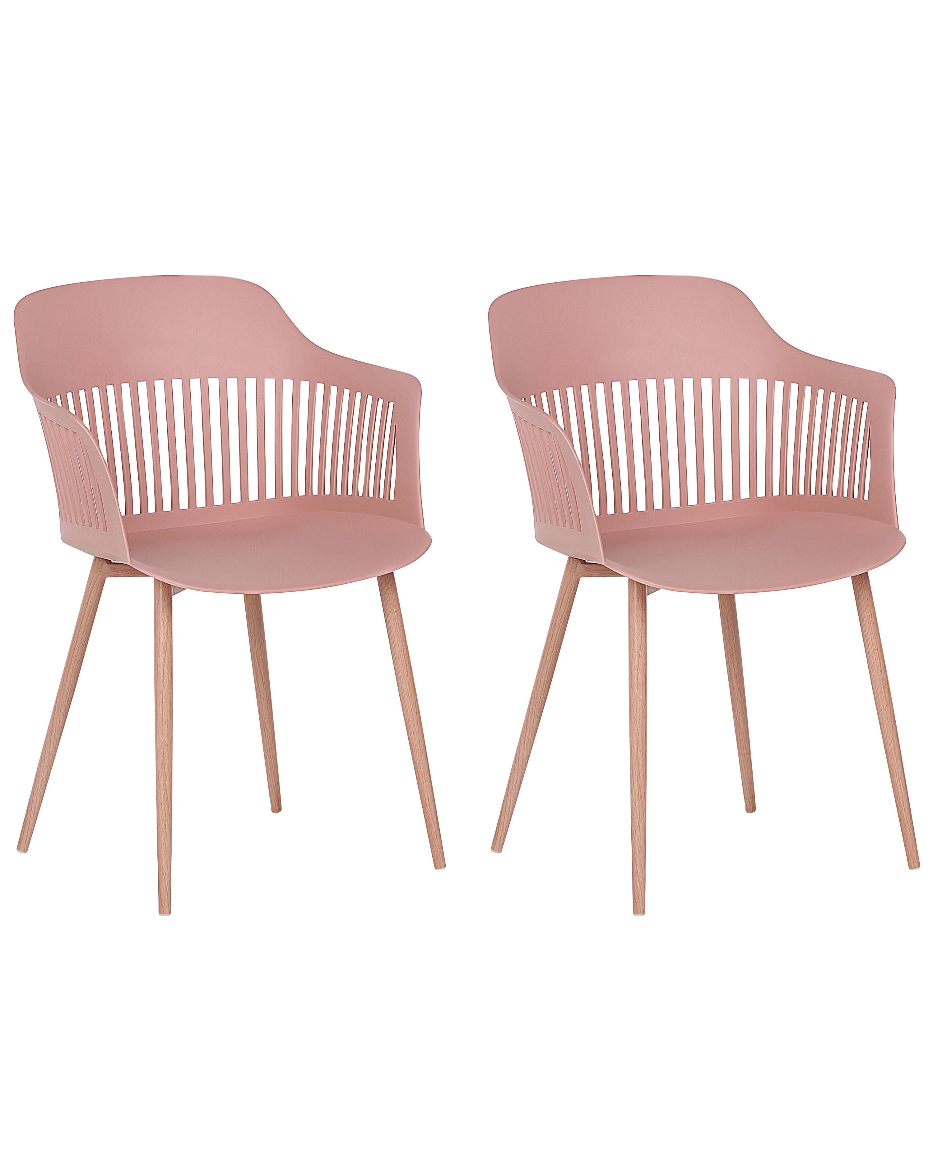 Set of 2 Dining Chairs BERECA Pink