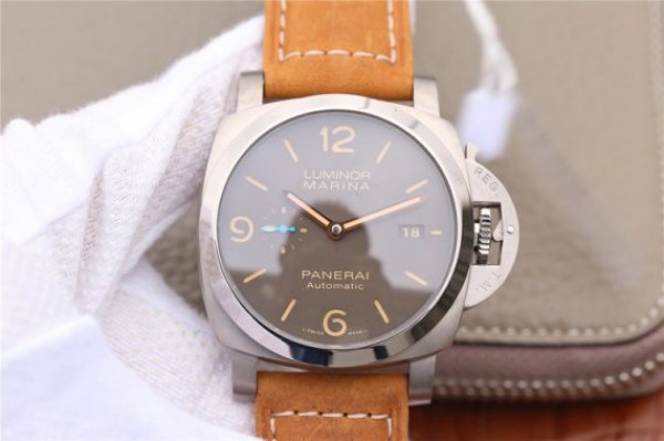 Replica Panerai PAM1351 Titanium ZF Brown Dial Brown Asso Strap P9010 - Top club