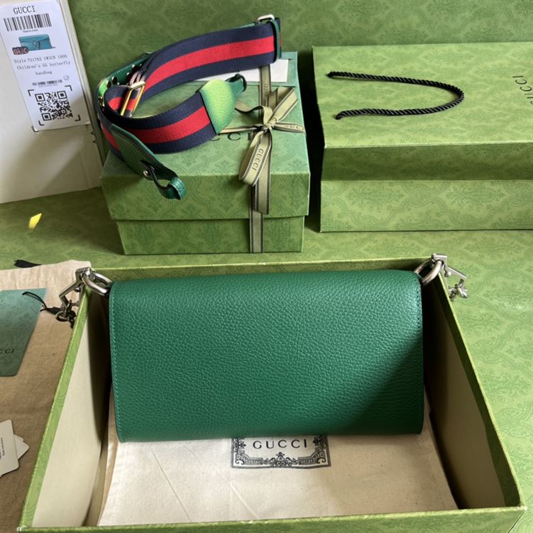 Dionysus small shoulder bag Green leather – GB0981:1High-quality replica