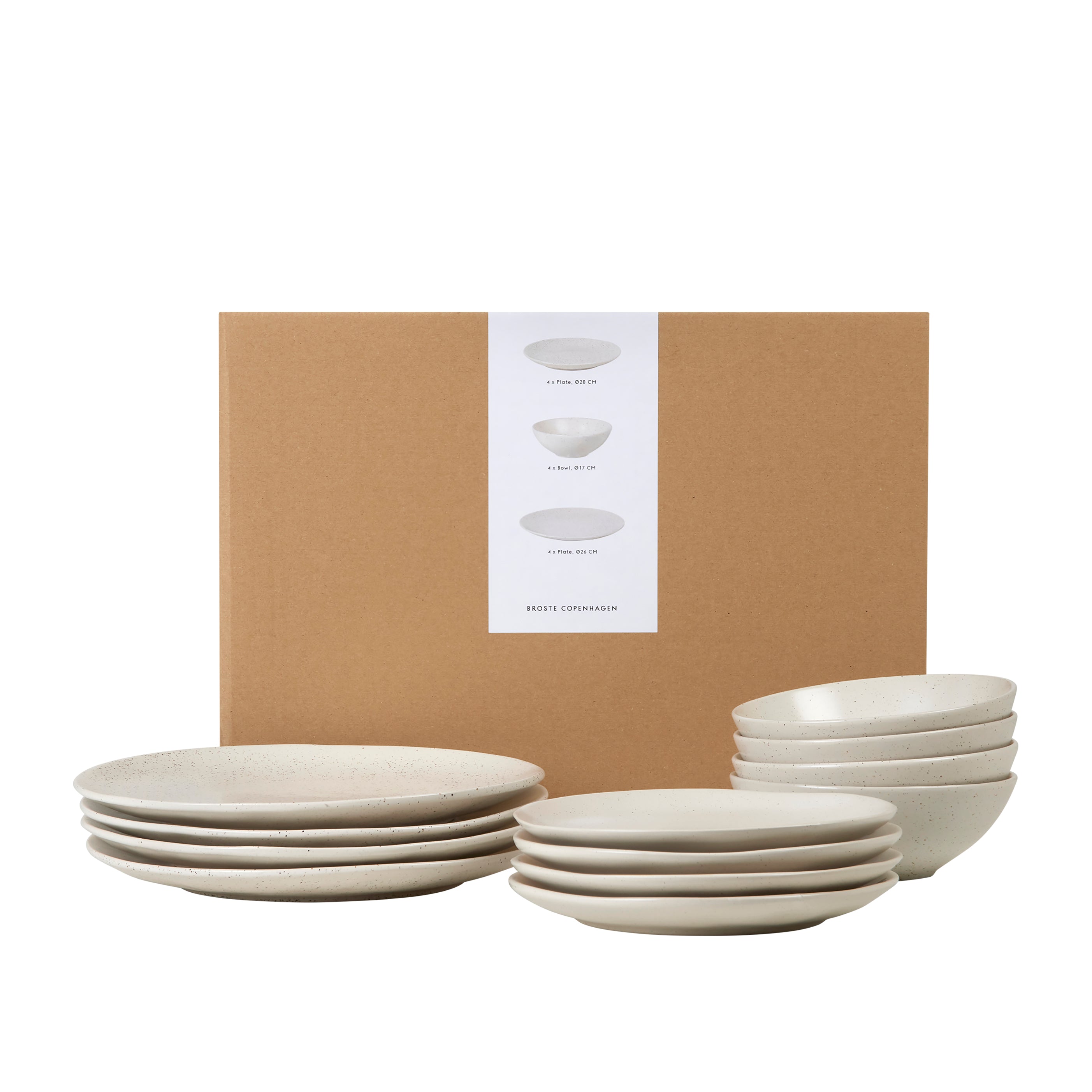 Broste Copenhagen Nordic Serviesset 12-delig - Vanilla