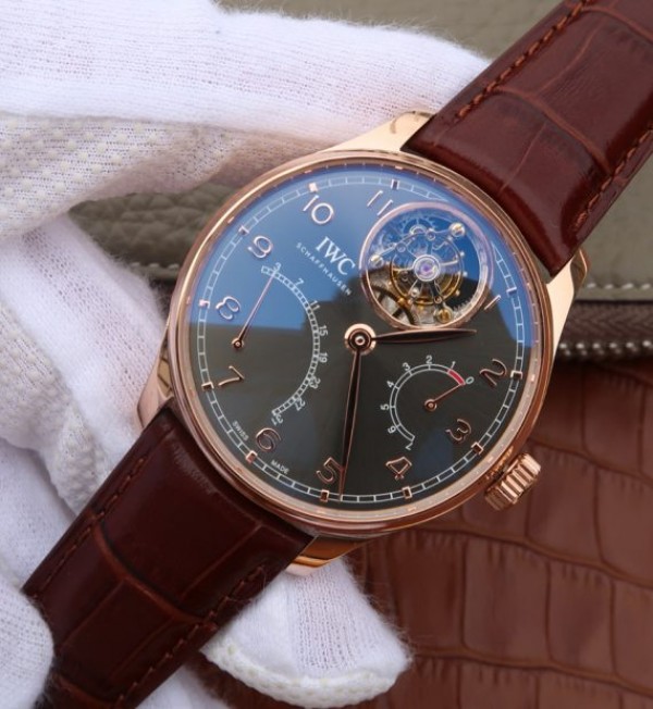 Replica IWC AZ Portuguese Tourbillon IW5046 RG Gray Dial - Elite Watch Atelier