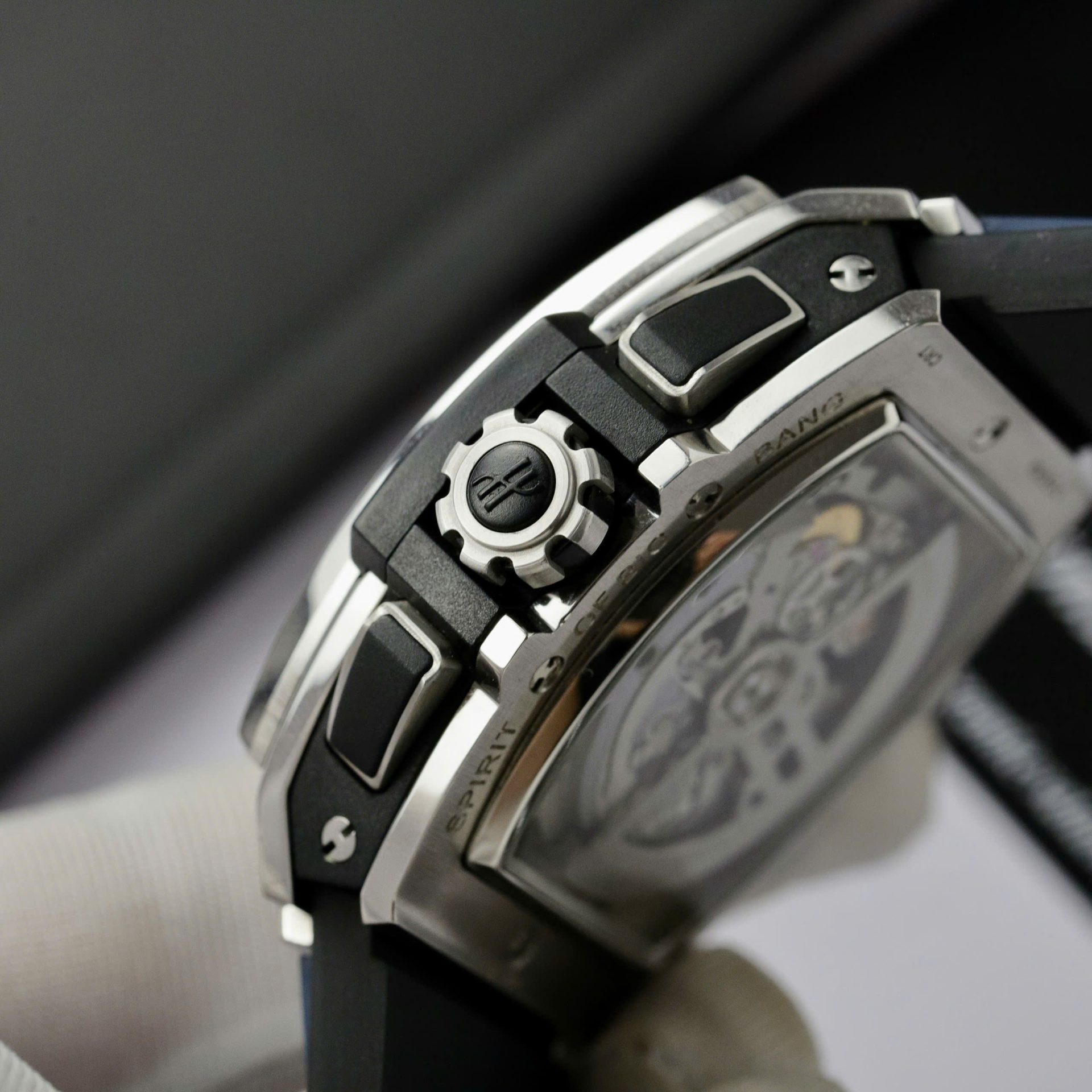 Hublot Spirit Of Big Bang Titanium Dial Blue Custom Moissanite Diamonds Hong Kong 42mm - Top club
