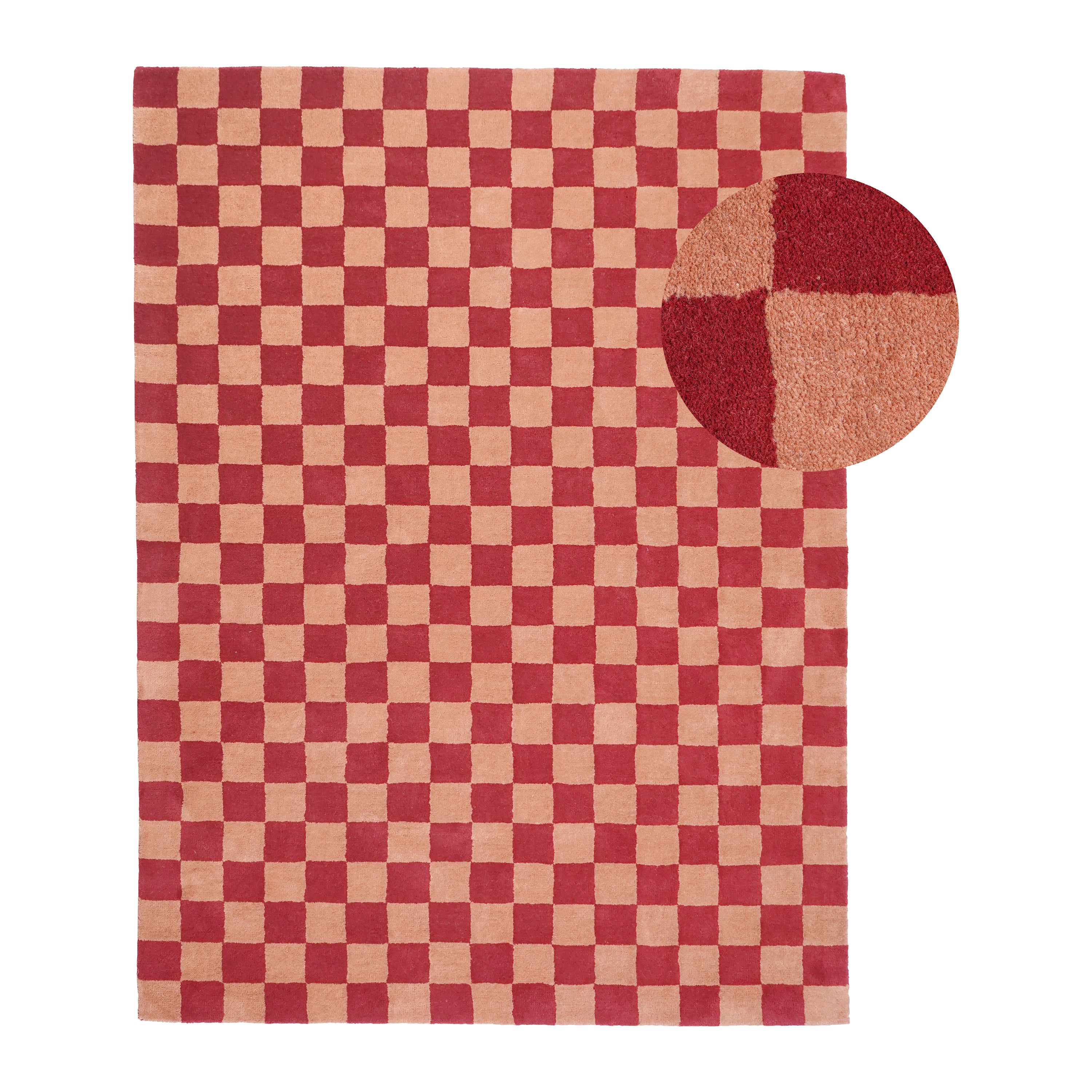 Blokker Check Vloerkleed 170 x 240 cm - Rood