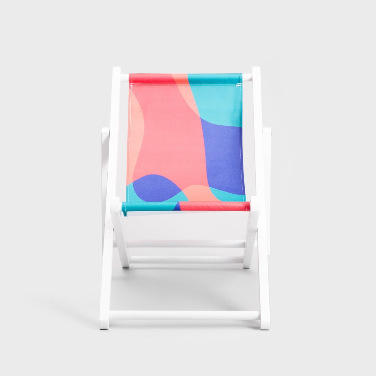 Leżak COLOR FIESTA drewniany mini biały 42x58,5x52,5