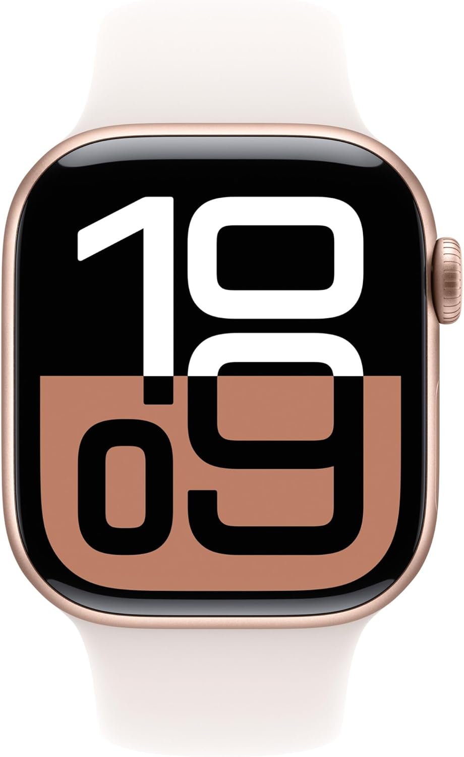Apple Watch Series 10 [GPS + Cellular  42mm] - Rose Gold Aluminum Case with Starlight Sport Band  S/M (Renewed)