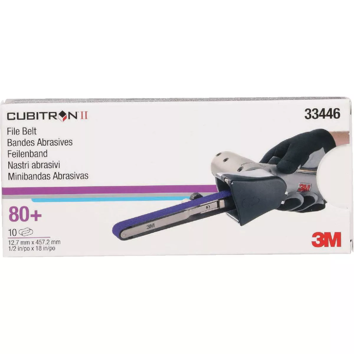3M Cubitron II 1/2 In. x 18 In. 80 Grit Band File Belt (10-Pack)