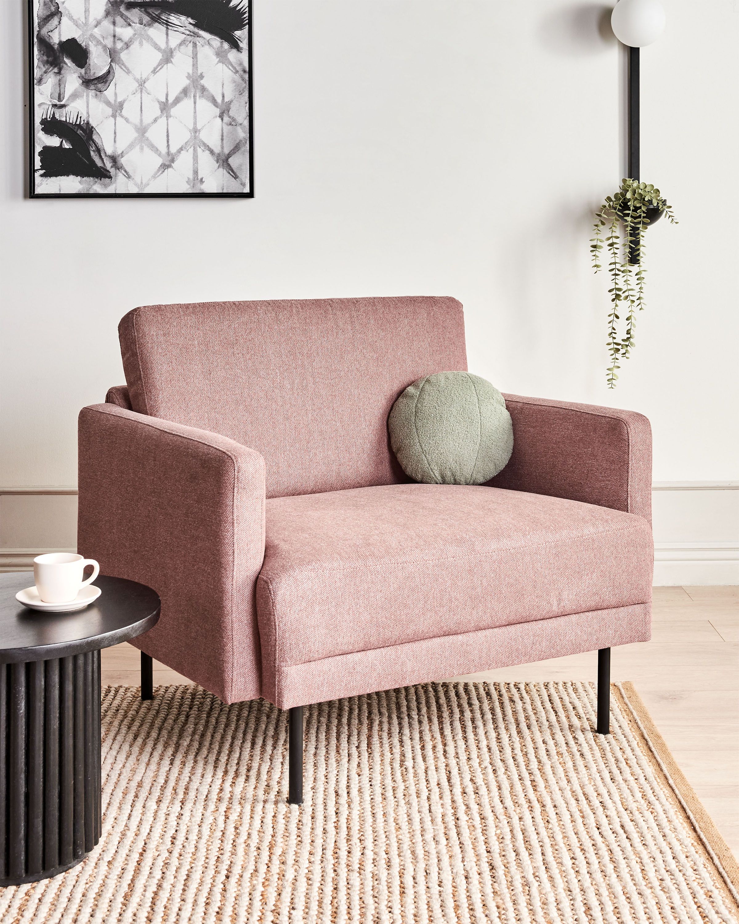 Armchair BREDA Fabric Pink