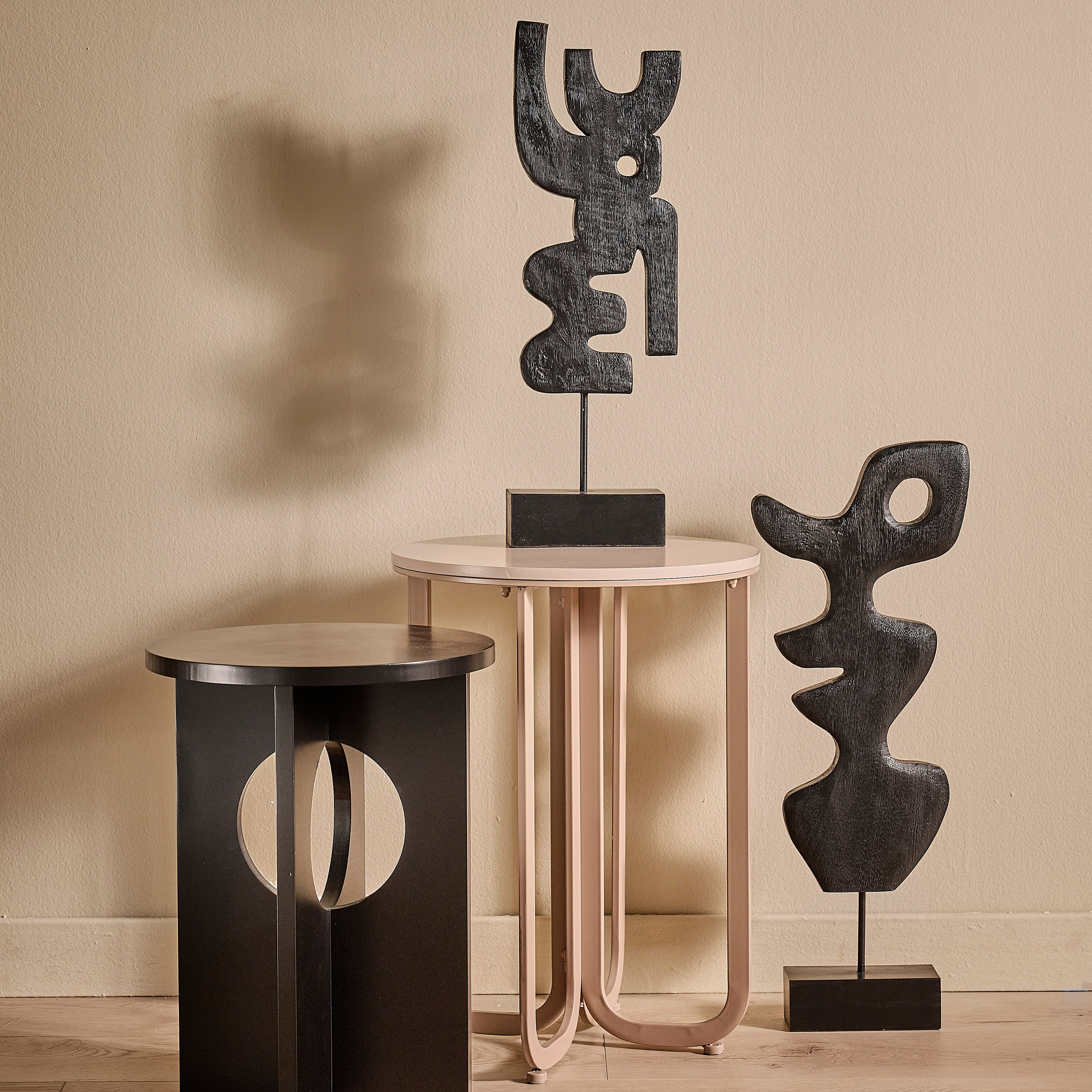 Blokker Structure Ornament H 57,5 cm - Zwart