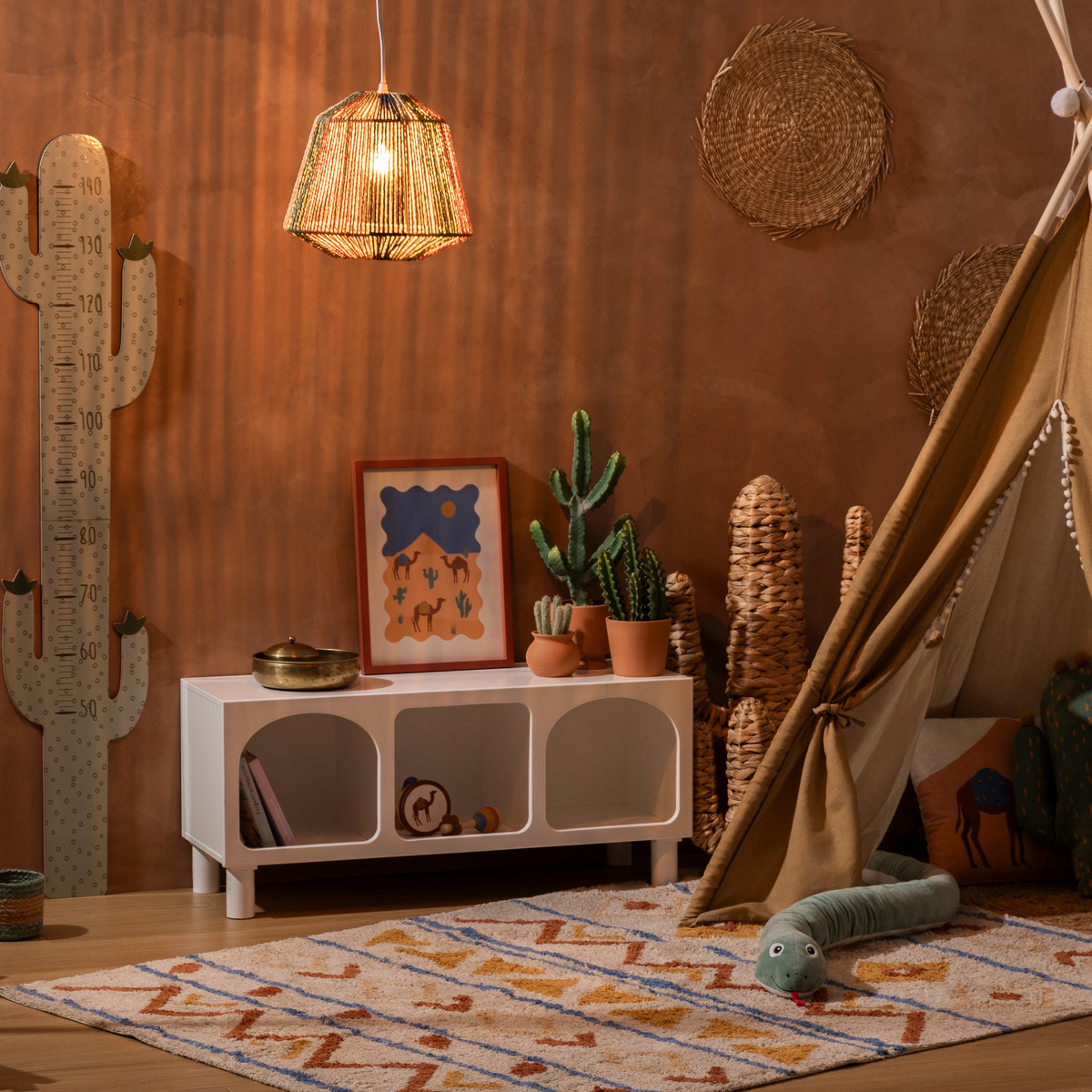 Rope pendant light "Jily" Multicolored, D. 29 cm