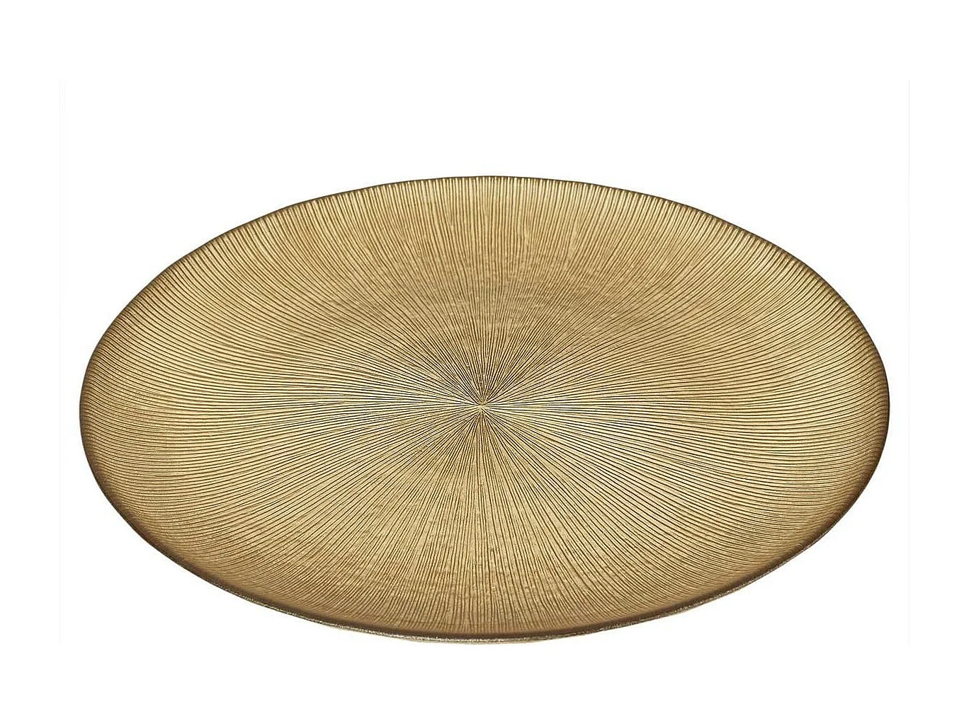 Lot de 6 Assiettes en Verre Doré Ø21cm - FALON
