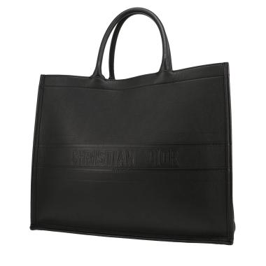 Dior Book Tote shopping bag in black leather