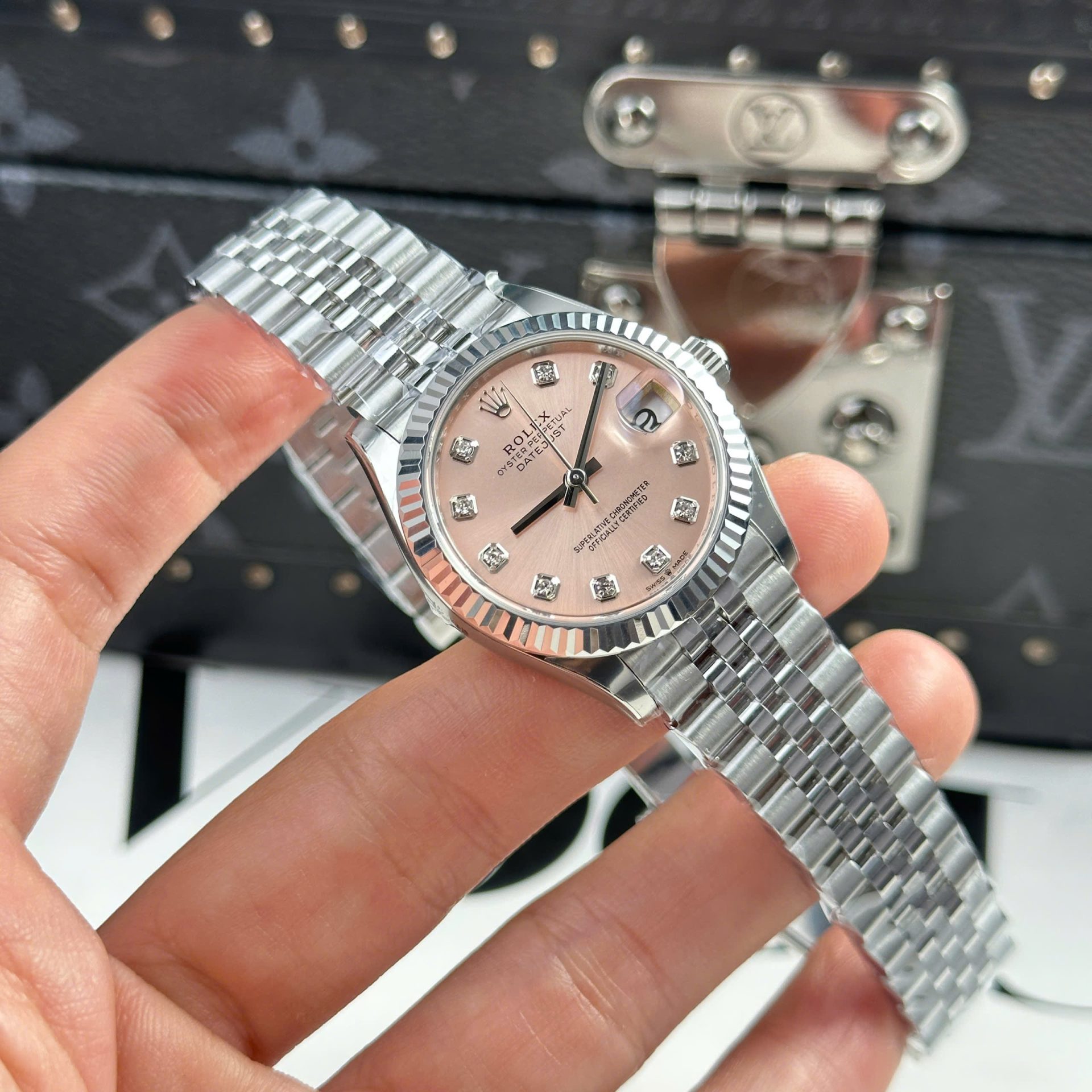 Rolex DateJust Replica Watch Dial Pink Jubilee Strap THB Factory 31mm - Top club