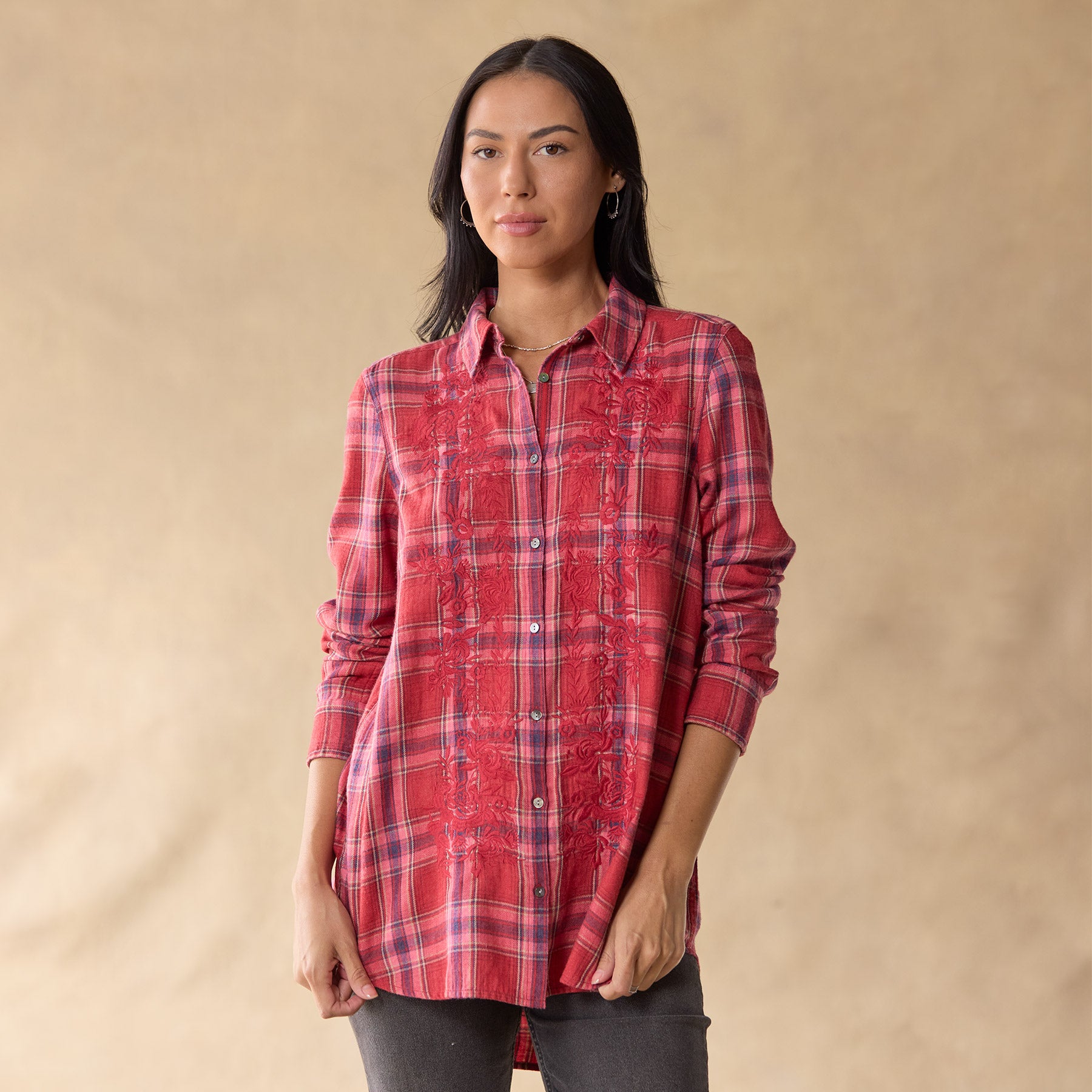 Amadi Plaid Tunic, Petite - Sundance Clothing