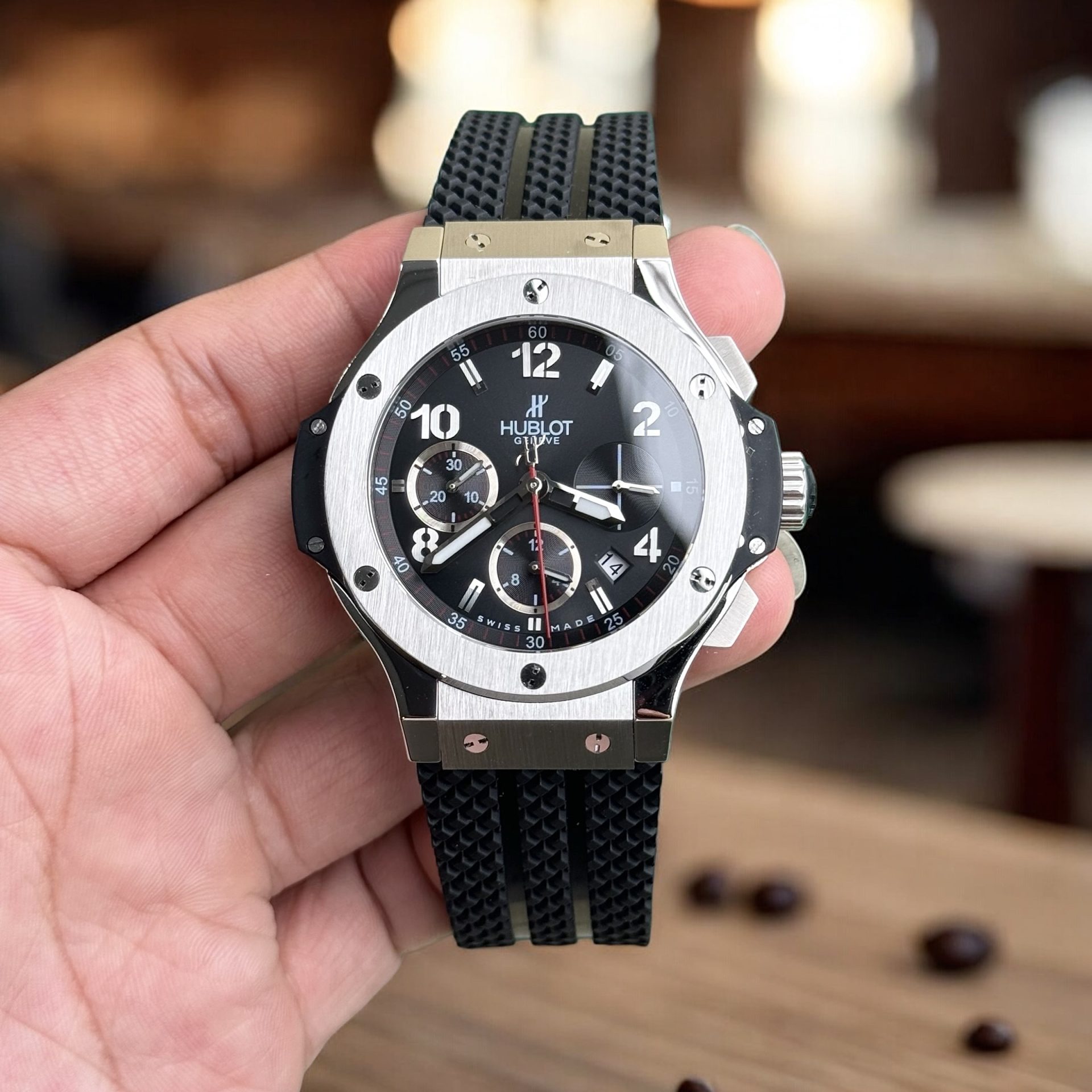 Hublot Replica 11 Watch Big Bang Chronograph Face Black Titanium Automatic 44mm - Elite Watch Atelier