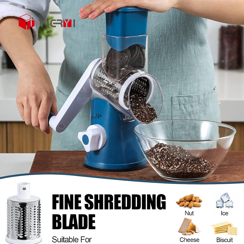 Multi-functional Eco-Friendly Stainless Steel + ABS Vegetable Chopper Mozzarella Cheese Grater Shredder Spiralizer Cutter Slicer