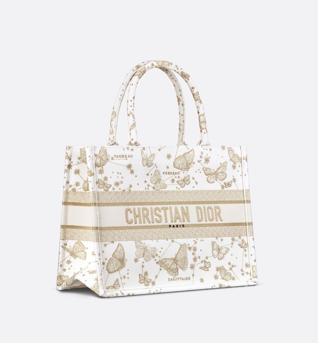 Christian Dior Medium Dior Book Tote Gold-Tone And White Bag For Women M1296ZESU_M01E- 14 Inches / 36 Cm1:1High-quality replica