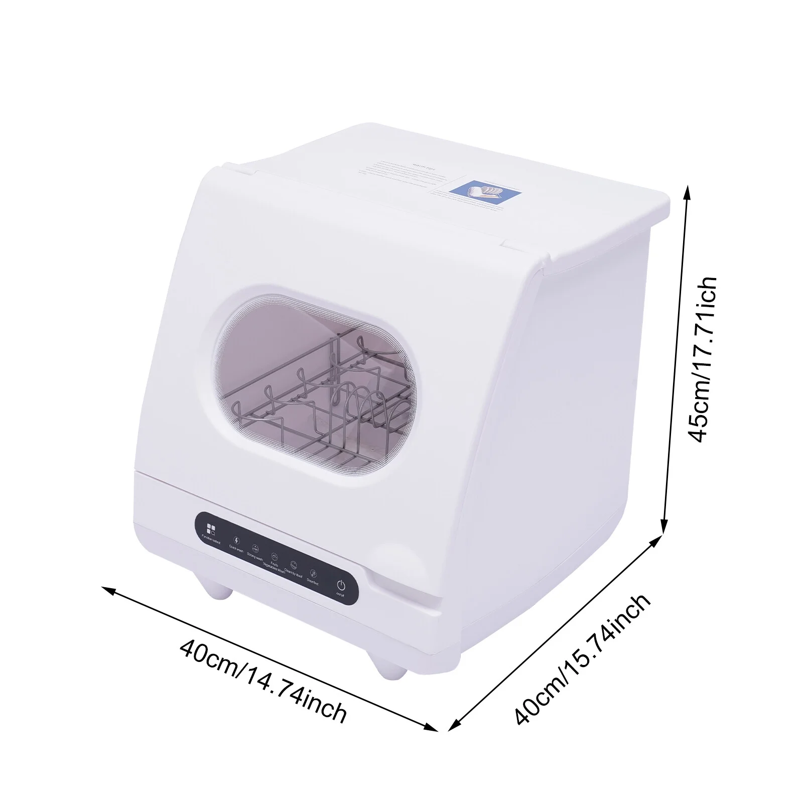 Portable Countertop Dishwasher 5 Washing Programs with Water Tank Leak-Proof Dry