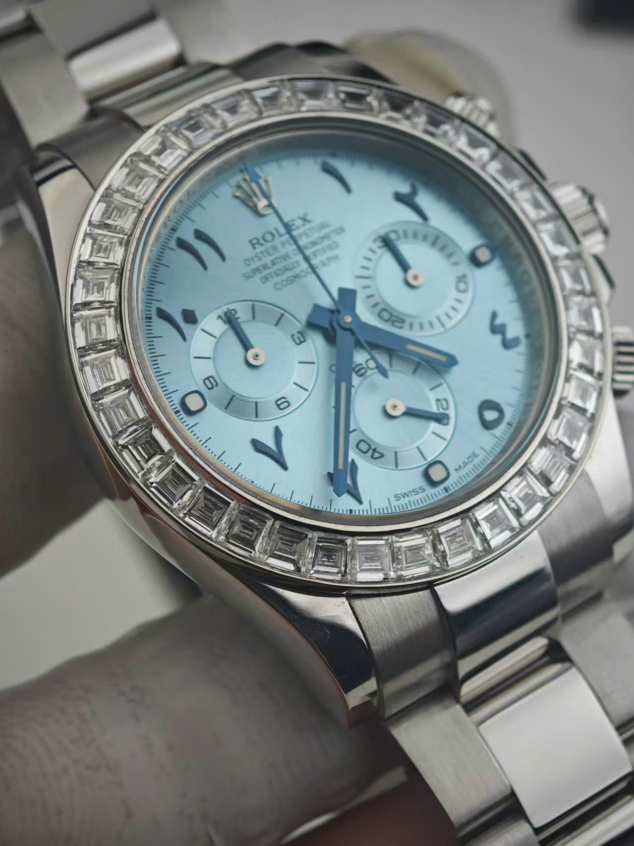 Rolex Cosmograph Daytona 116576TBR Replica Watch Platinum PT950 + Diamonds Custom 40mm - Top club