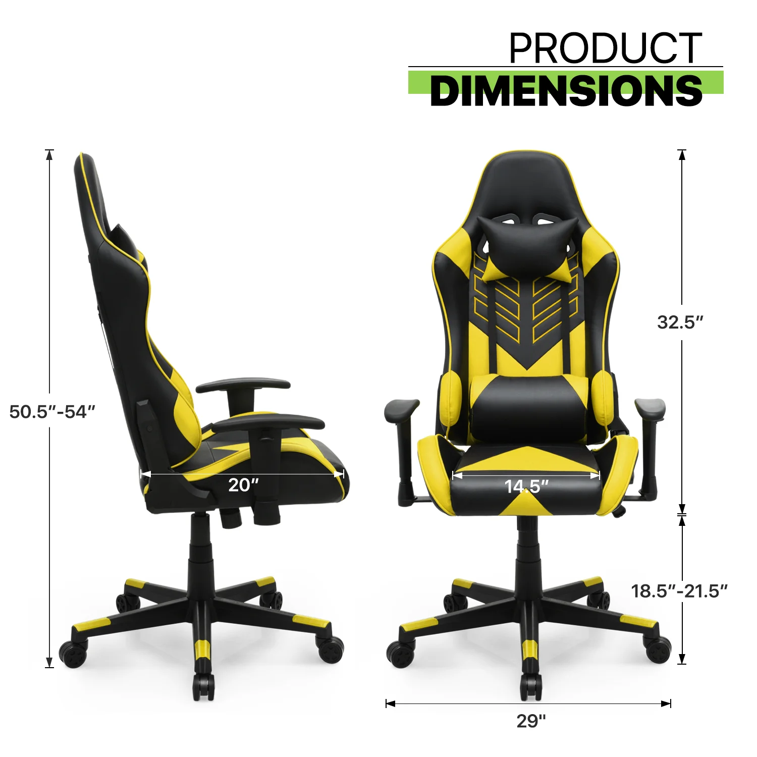 Magshion Ergonomic Gaming Chair, Comfortable Gaming Chair, Computer Chair Leather Desk Chair Adjustable Swivel Gaming Office Chair, Blue - Image 47