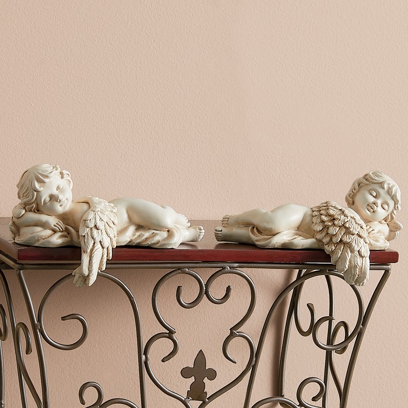 2-Piece Cherub Angel Shelf Sitter Set - MIDNIGHT VELVET CATALOG