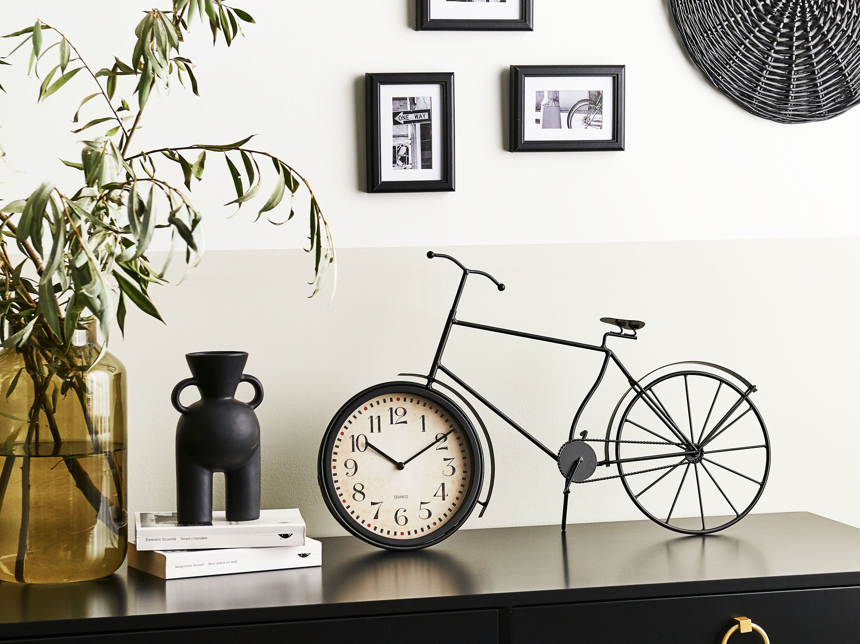 Clock LILLO 59 cm Metal Black
