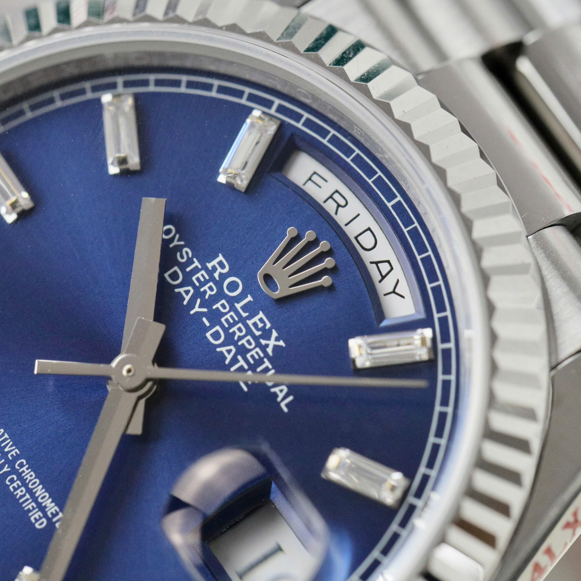 Rolex Day-Date 128236 Replica Watch Blue Dial Weight 158gram QF Factory 36mm - Top club