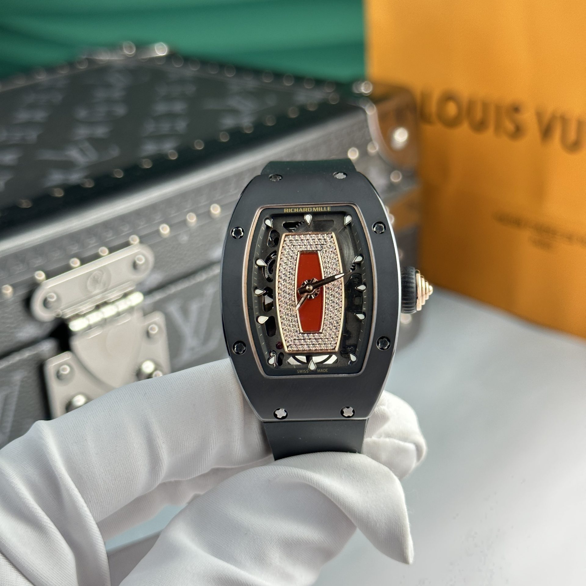 Richard Mille Best Replica Watches RM07 Black Ceramic 36mm - Elite Watch Atelier