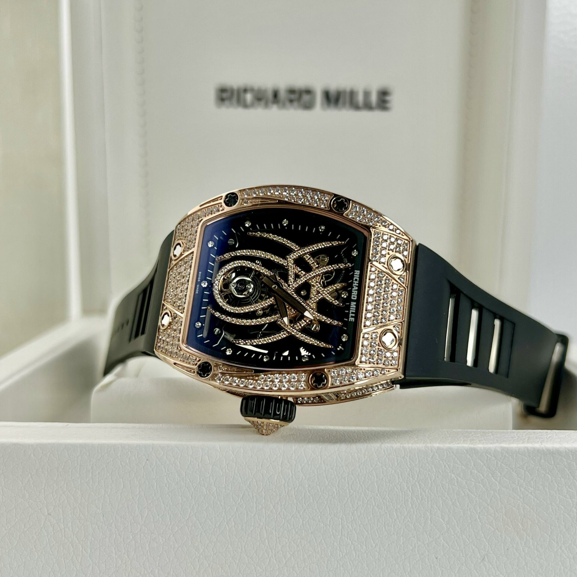 Richard Mille RM 19-01 Rose Gold With Diamonds Replica 11 Watch Spider 42MM - Elite Watch Atelier