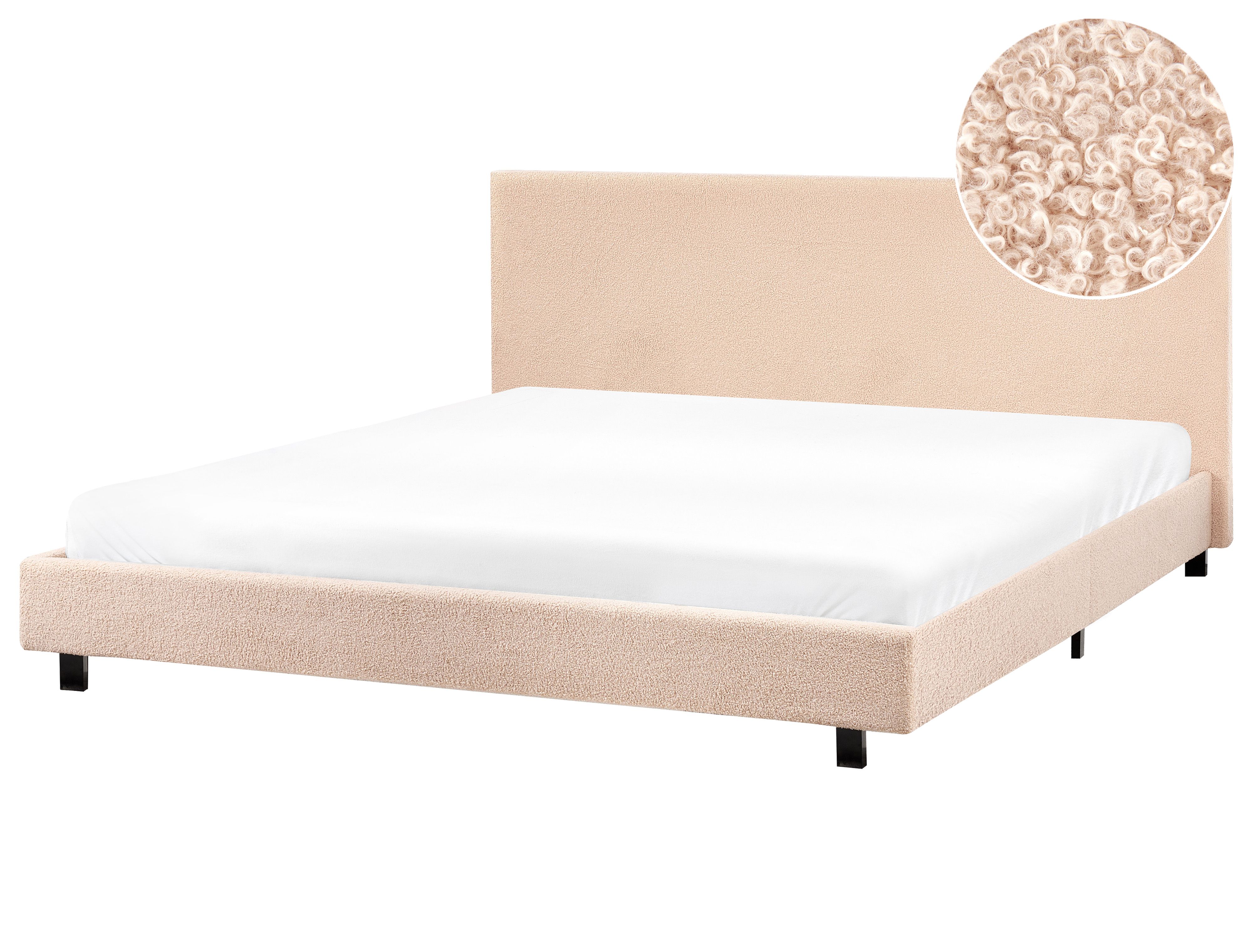 Waterbed Boucle ALBI 180 x 200 cm (EU Super King) Beige