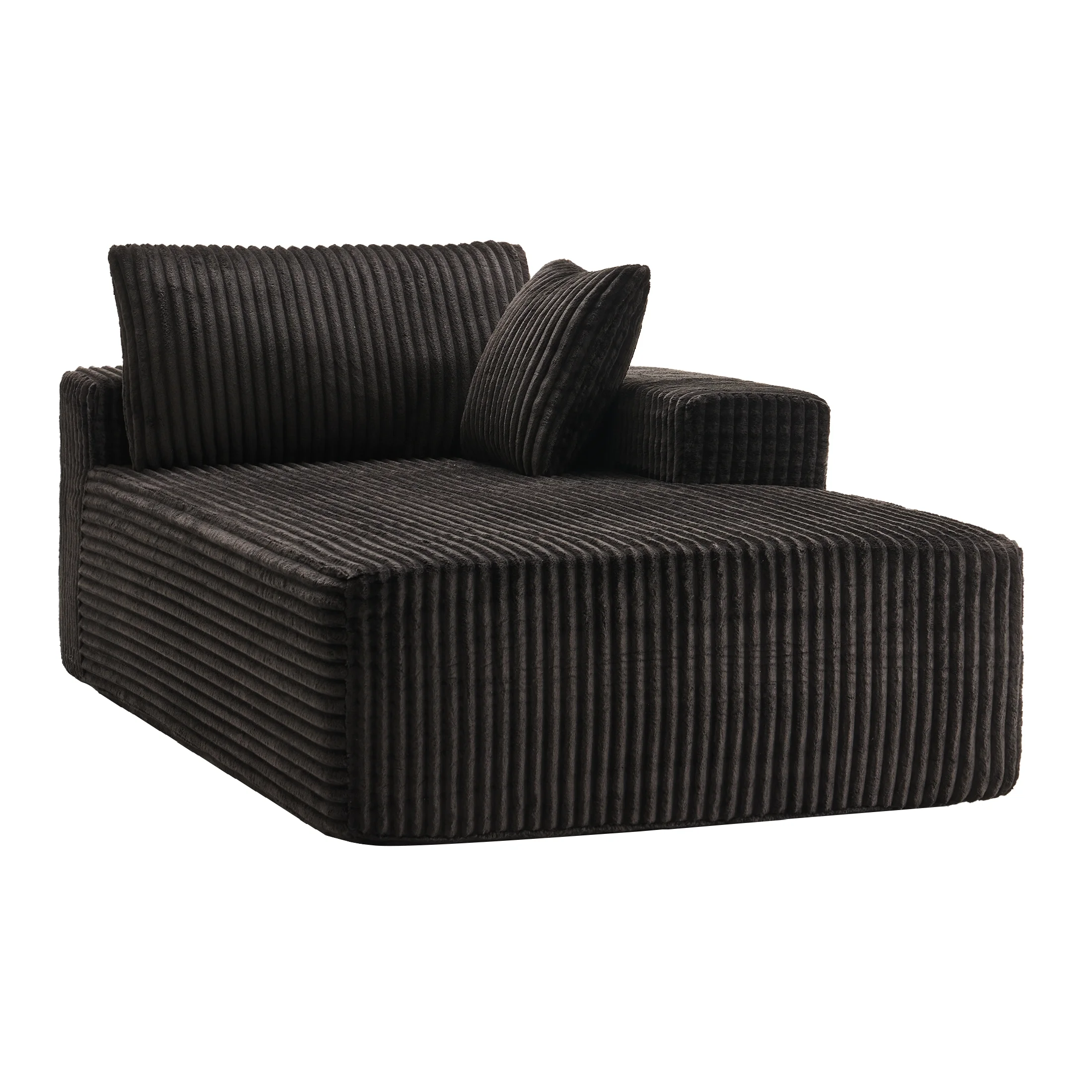 LUMIHO Chaise Lounge Chair Indoor, 42" Sleeper Chair with Two Throw Pillows and Armrests, Corduroy Chaise Couch Chair with Ottoman for Living Room, Bedroom, Apartment, Green - Image 16