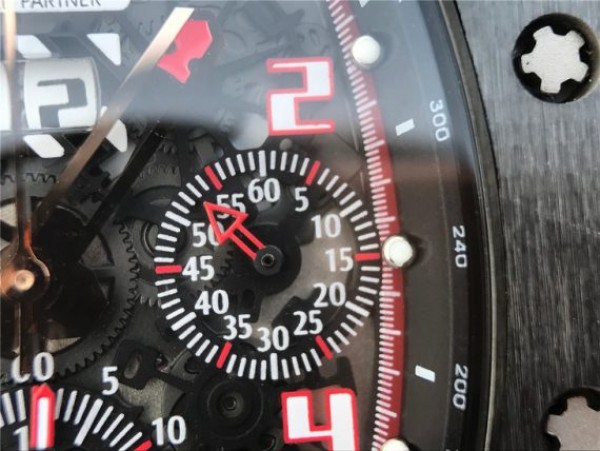 Replica Richard Mille RM011 Black Ceramic RG Chrono Skeleton Dial Black Rubber Strap A7750 - Top club