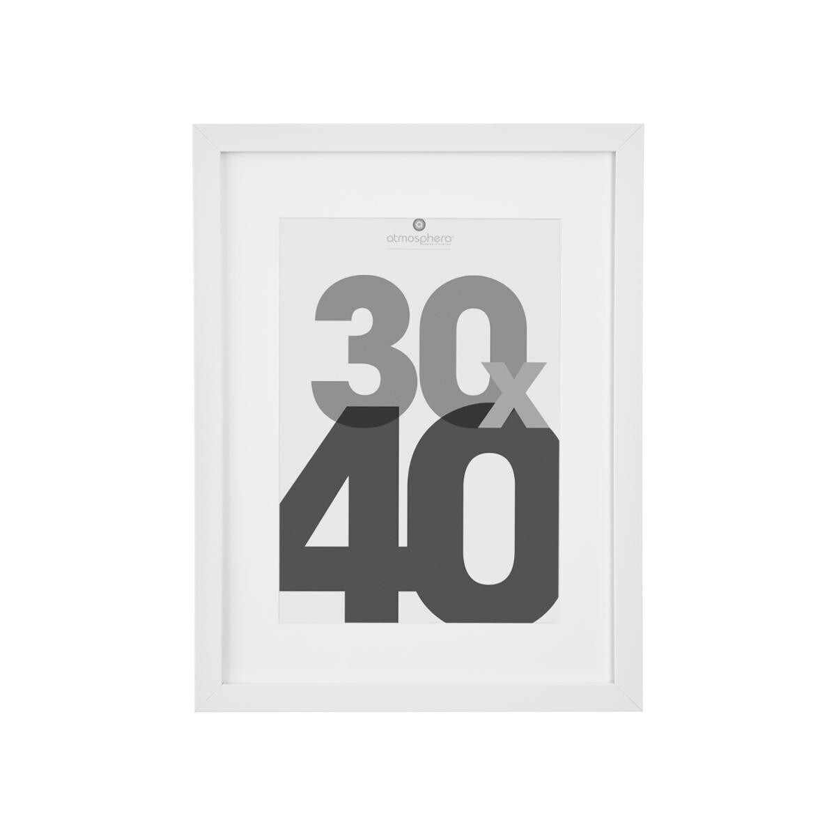 Wooden photo frame"Eva" White, 30x40 cm