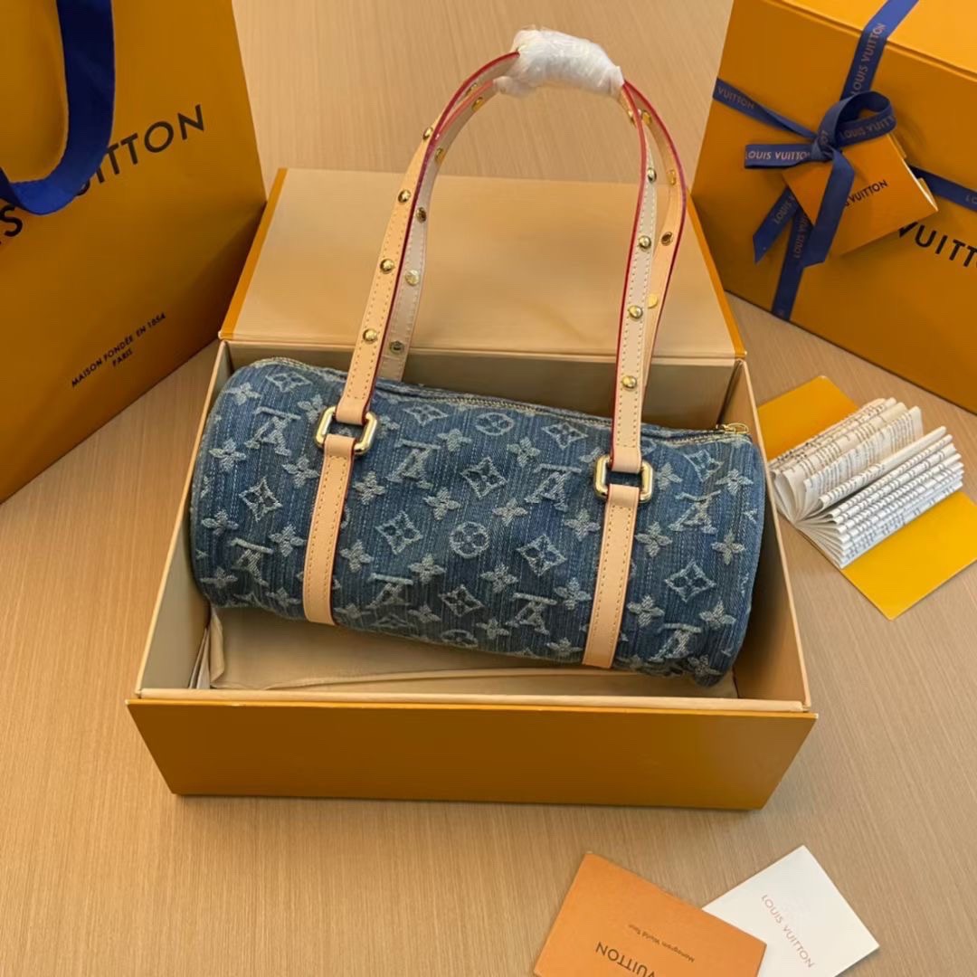 Louis Vuitton LV PAPILLON Denim Handbag1:1High-quality replica