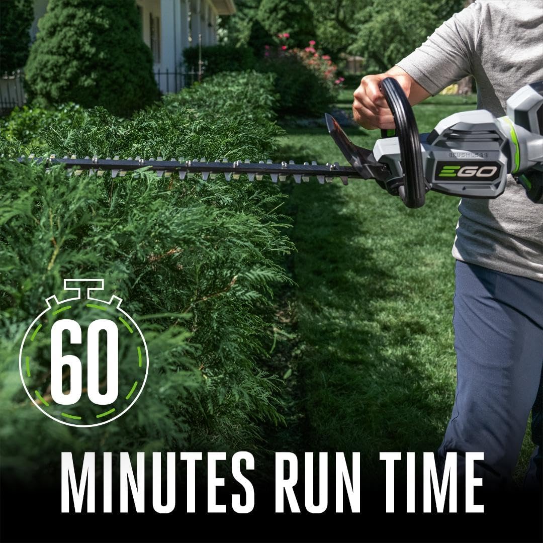EGO Power+ Cordless Electric Hedge Trimmer 26 Inch With 56V 2.5Ah Battery And Charger - HT2601 - Image 5 EGO Power+ Cordless Electric Hedge Trimmer 26 Inch With 56V 2.5Ah Battery And Charger - HT2601 - Image 5