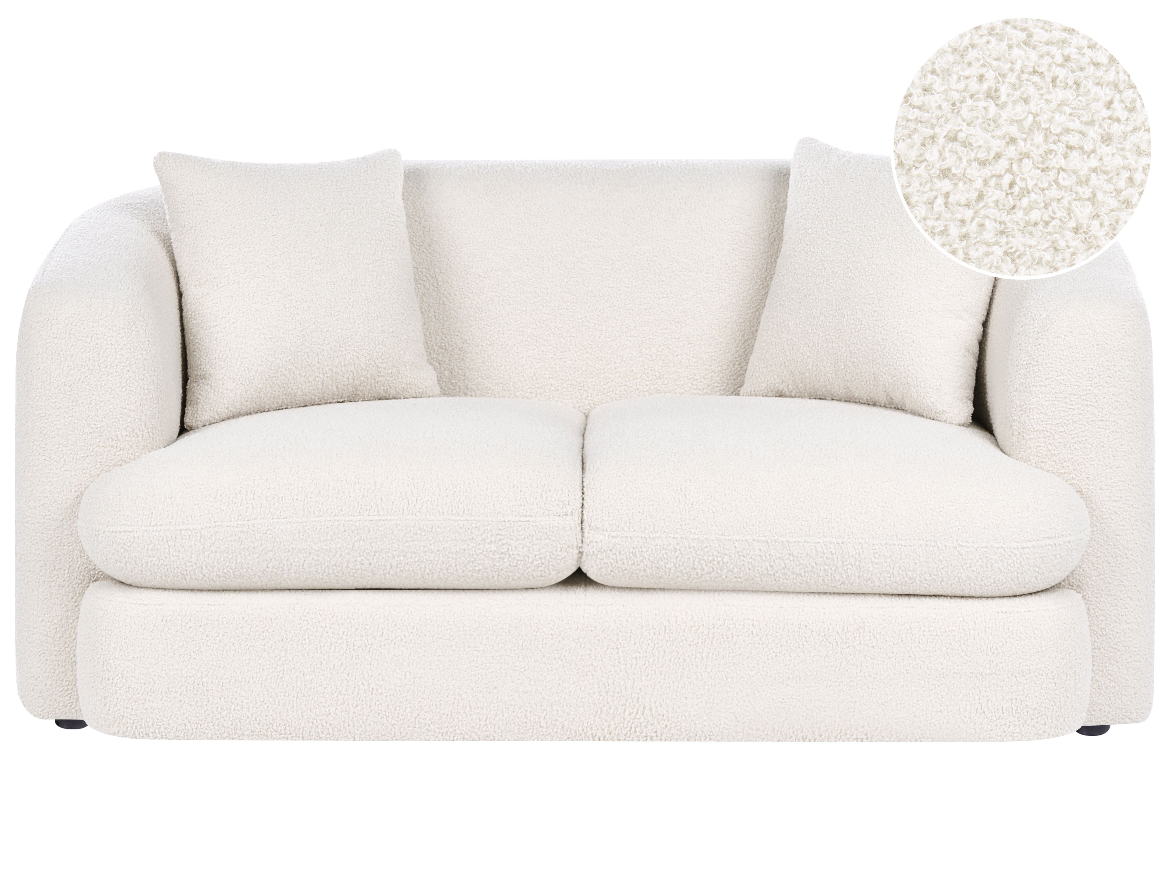 Sofa 2 Seater HUSBY Boucle Off-White
