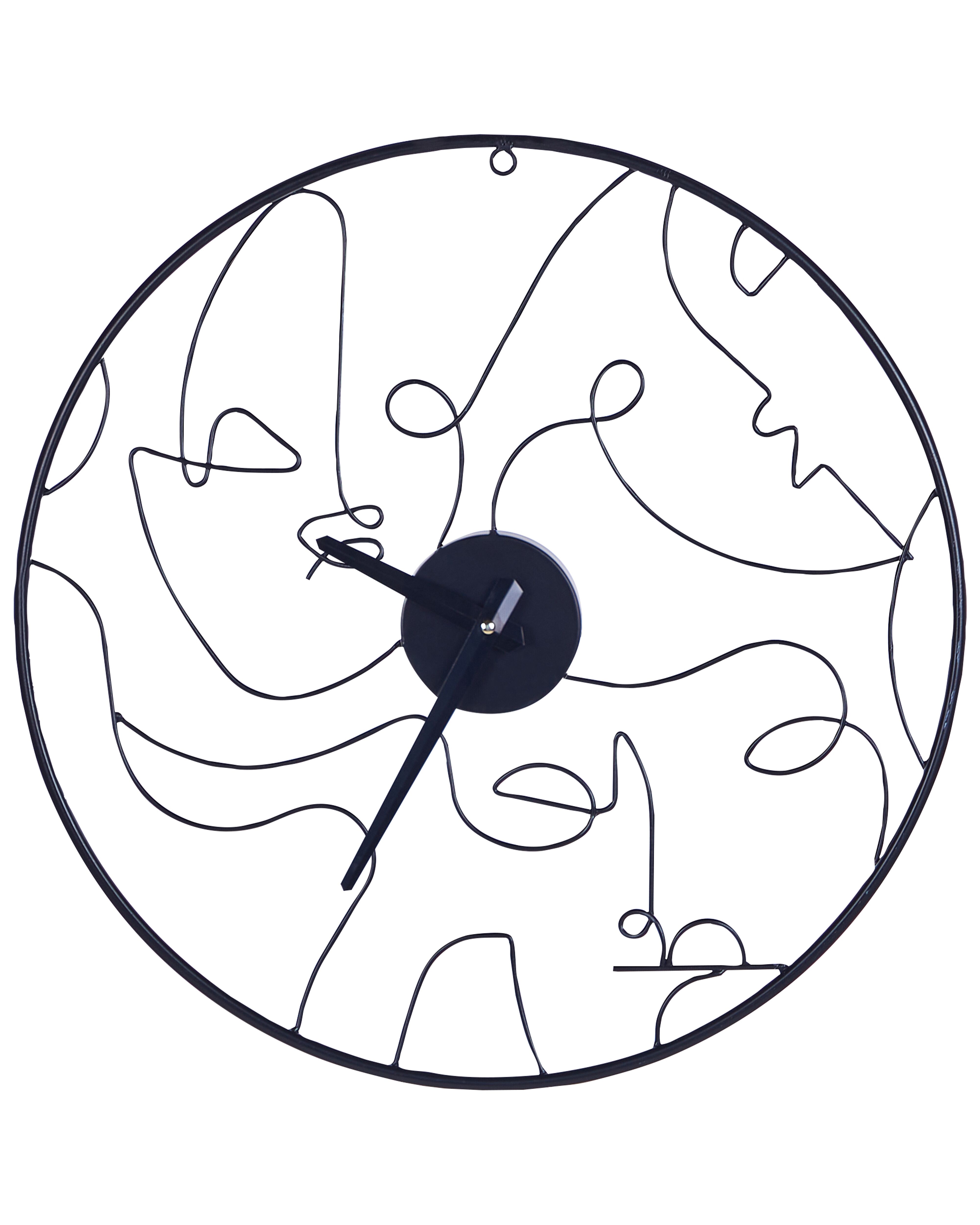 Wall Clock MENTON 50 cm Metal Black
