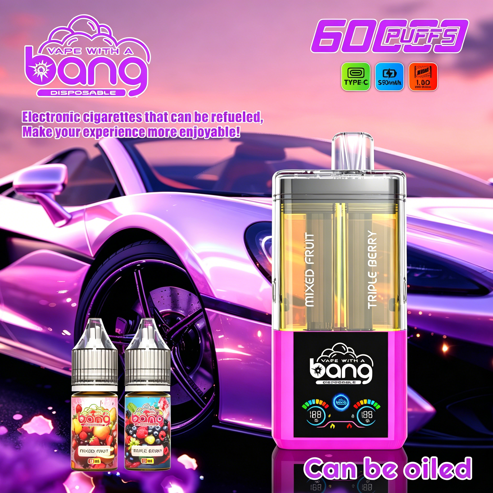 Bang 60000 Puffs 2-in-1 Dual Flavor Disposable Vape