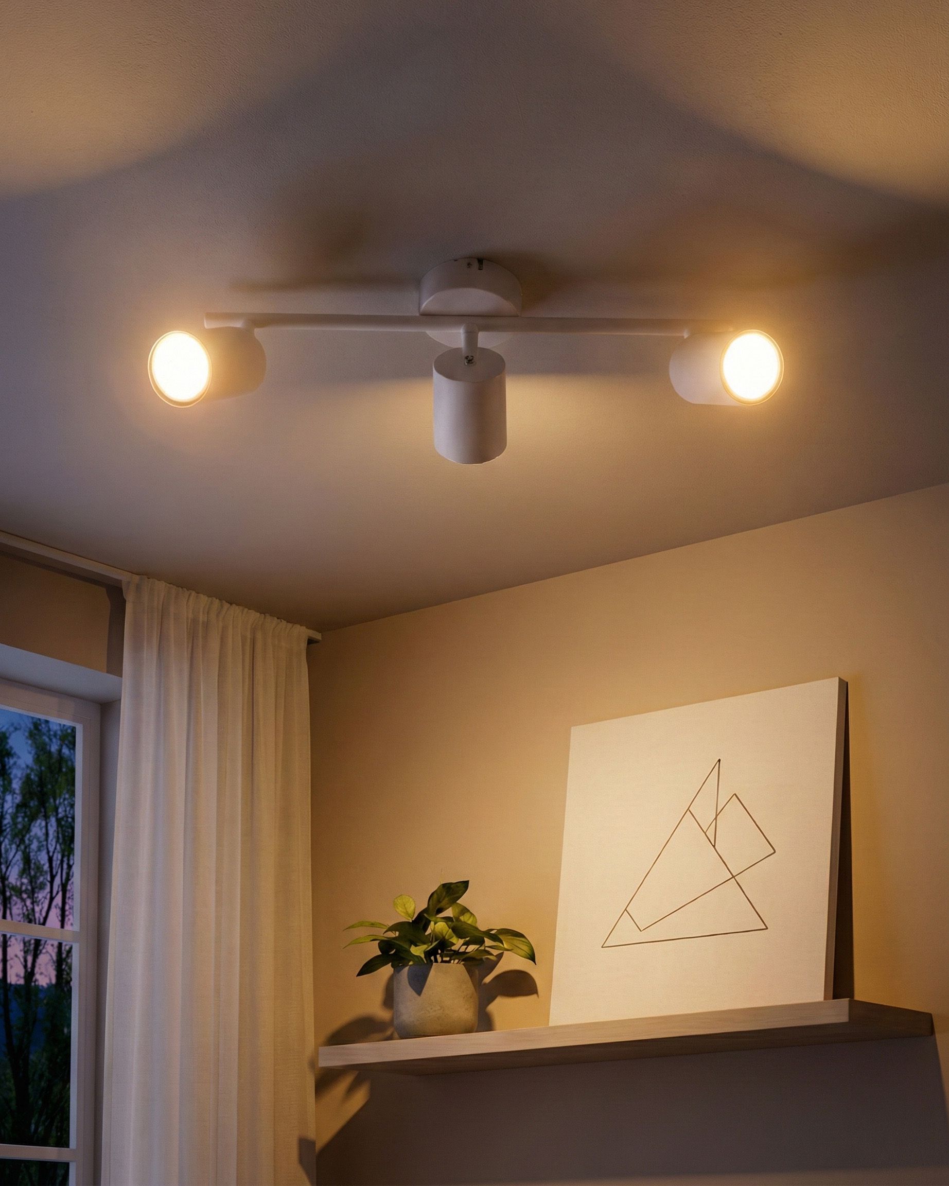 3 Light Spotlight NYANDO Metal White