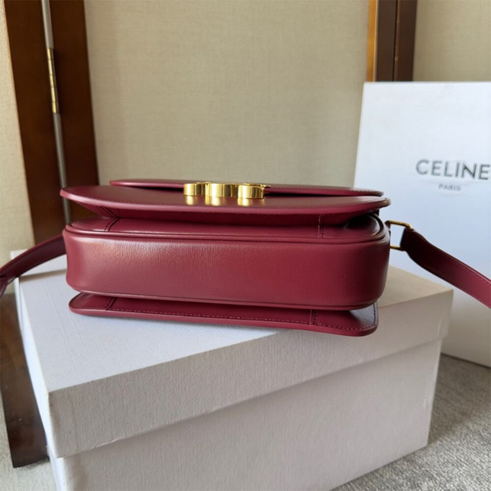 CELINE CLASSIQUE TRIOMPHE BAG in shiny calfskin(HIGH-END GRADE)1:1High-quality replica