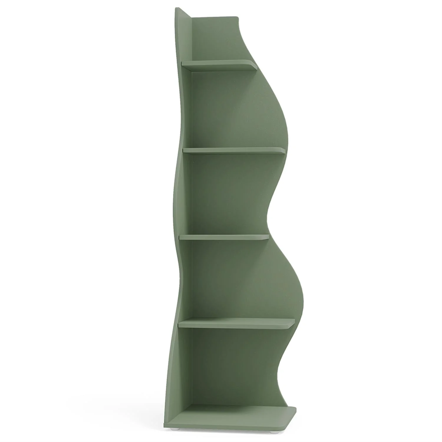Finihen 5-Tier Corner Bookcase, Wood Bookshelf Storage Organizer, 70" Tall Display Standing Shelf Unit for Bedroom, Living Room, Green - Image 8