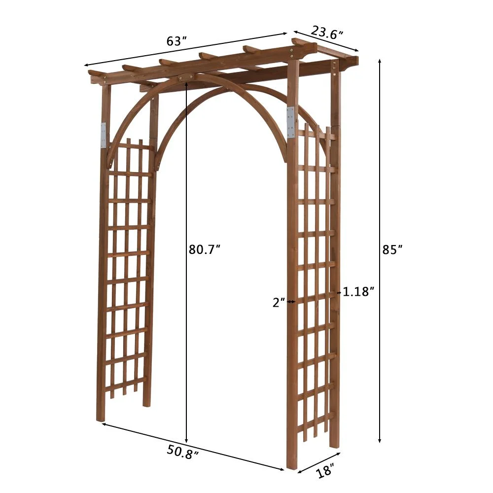 Ktaxon Outdoor Wooden Garden Arbor for Climbing Plants-84.65
