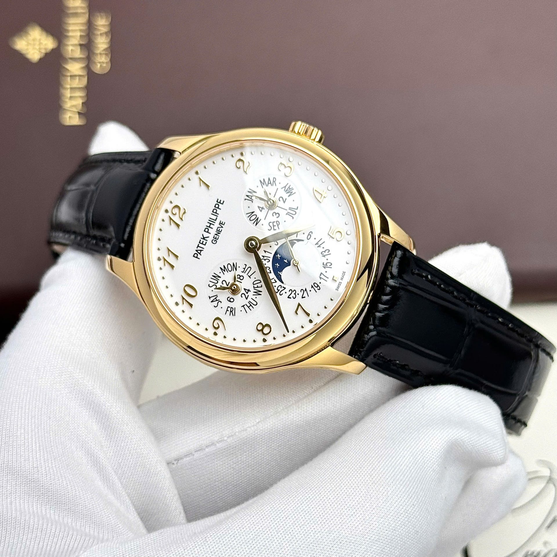 Patek Philippe Grand Complicaitons 5327J Best Replica Watches Leather Strap Men s 40mm - Top club