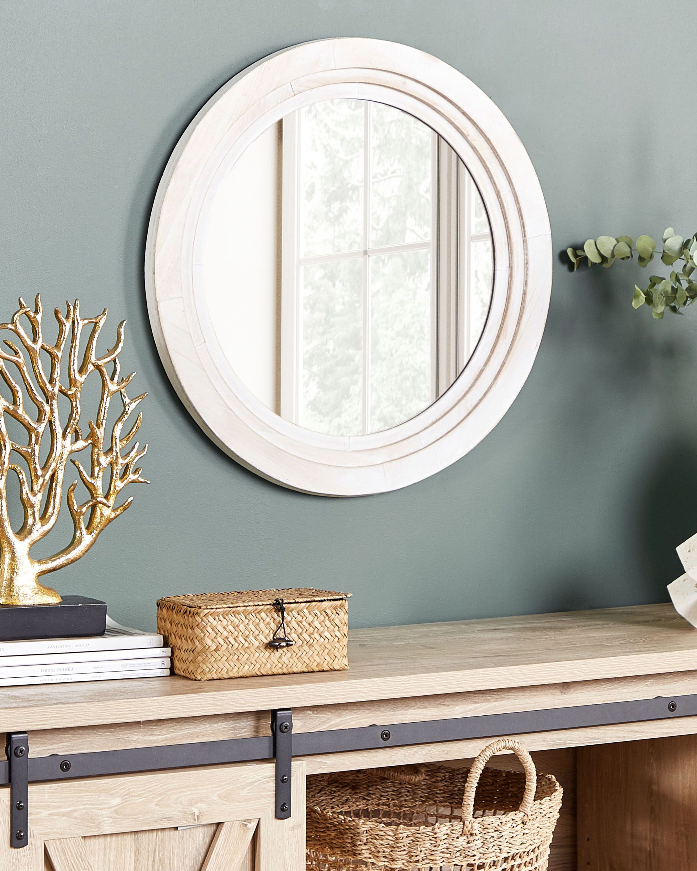 Wall Mirror DELICIAS 60 cm 60 cm Off-White